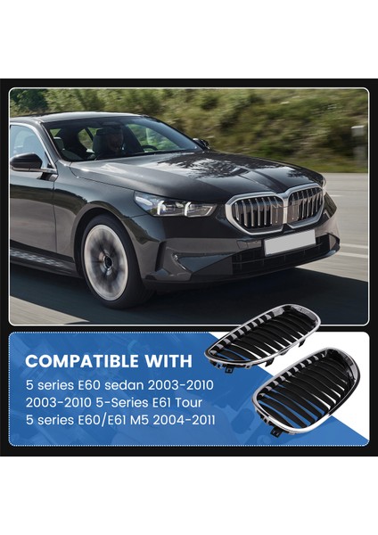 Ön Izgara Radyatör Izgara Böbrek Tampon Grille 51137027061 51137027062 Bmw 5 Serisi E60 E61 Hava Emme Gril (Yurt Dışından) fırsatları