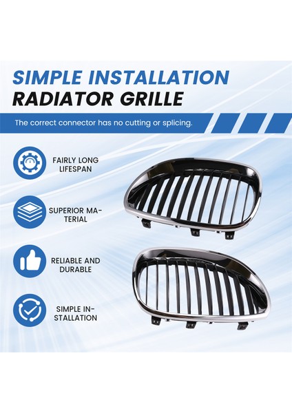 Ön Izgara Radyatör Izgara Böbrek Tampon Grille 51137027061 51137027062 Bmw 5 Serisi E60 E61 Hava Emme Gril (Yurt Dışından) indirimleri