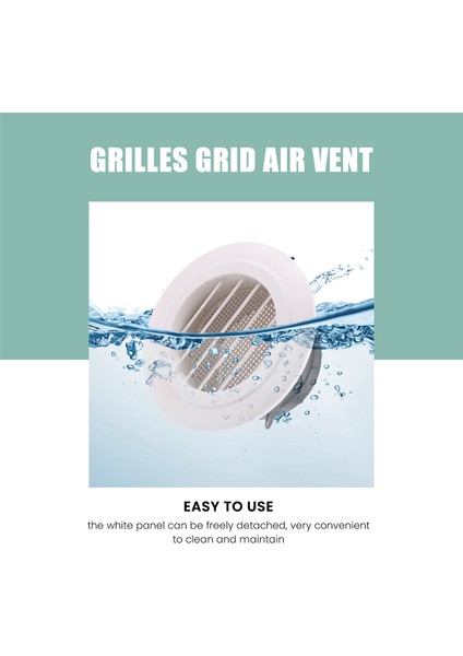 2 Adet 4 Inç Hava Havalandırma Kamartması, Hava Grill Kapağı Banyo Ofis Evi Için Dahili Bir Sinek Ekranlı (Yurt Dışından) fiyatları