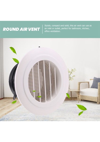 2 Adet 4 Inç Hava Havalandırma Kamartması, Hava Grill Kapağı Banyo Ofis Evi Için Dahili Bir Sinek Ekranlı (Yurt Dışından) modelleri