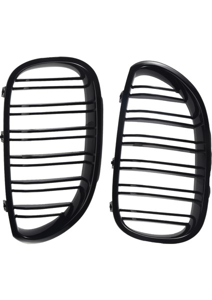 1 Çift Parlak Siyah Ön Böbrek Izgarası Çift Çıta Çift Çizgi Izgara Bmw E60 E61 5 Serisi 2003-2010 Araba Aksesuarları Coupe (Yurt Dışından) fiyatları