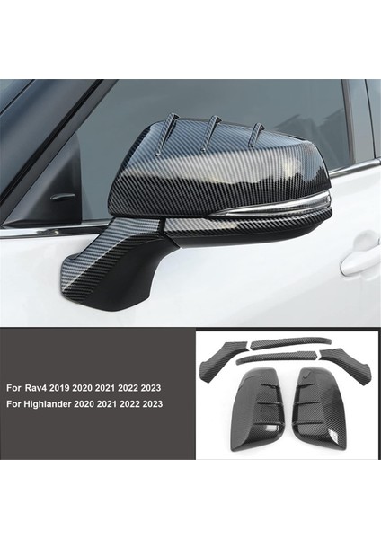 Toyota Highlander 2020-2023 Aksesuarlar Için Araba Dikizli Ayna Kapak Döşeme Karbon Fiber Stil (Yurt Dışından) fırsatları