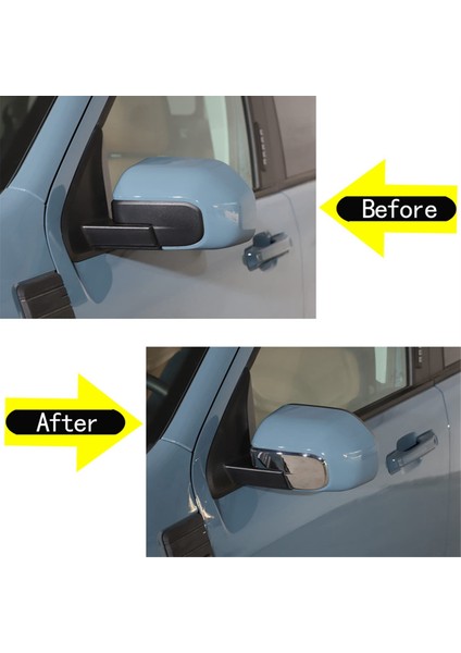 Ford Maverick Için 2022 2023 Araba Dikiz Yan Ayna Kapağı Dekorasyon Süslemesi Aksesuarları - Abs Gümüş (Yurt Dışından) modelleri