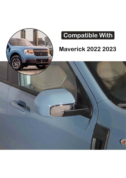 Ford Maverick Için 2022 2023 Araba Dikiz Yan Ayna Kapağı Dekorasyon Süslemesi Aksesuarları - Abs Gümüş (Yurt Dışından) fırsatları