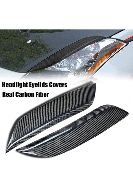 2003-2008 Nissan 350Z Fairlady Z Z33 Için Siyah Karbon Fiber Far Göz Kapakları Kapakları (Yurt Dışından) modelleri