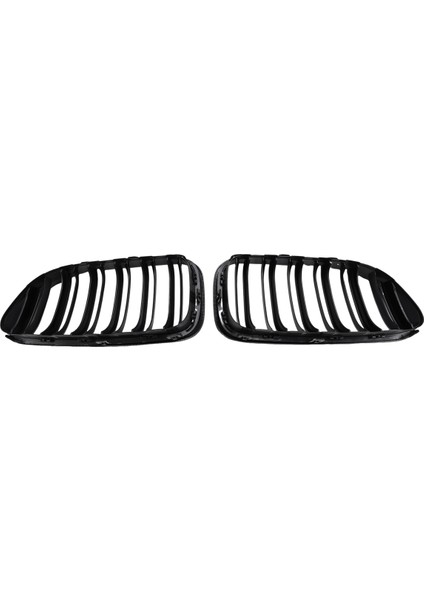 Bmw F06 F12 F13 Için 6 Serisi M6 Style 2012-2017 Karbon Fiber Stili + Parlak Siyah Ön Grilles Grille (Yurt Dışından)