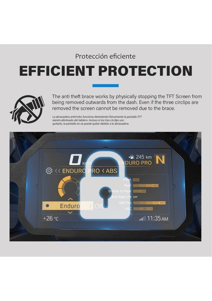 Motosiklet Tft Hırsızlık Koruması Bmw Için R1250GS R1200GS Macera Lc R1200GS Metre Çerçeve Kapak Ekranı Hırsızlık Anti Brace (Yurt Dışından) fırsatları