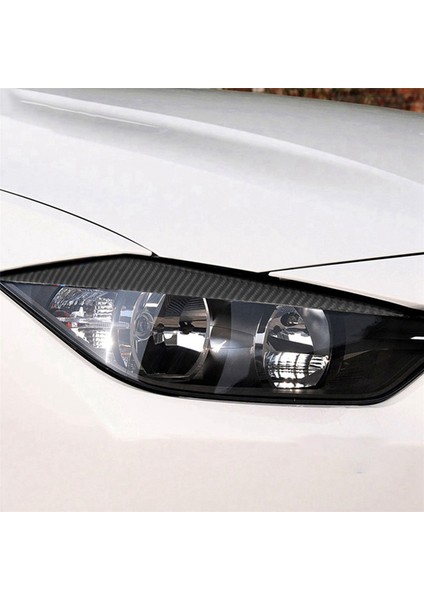 8x Karbon Fiber Araç Ön Far Kaşları Çıkartma Trim Dekorasyon Aksesuarları Bmw- 3 Serisi F30 320I 325I 316I (Yurt Dışından) fiyatları