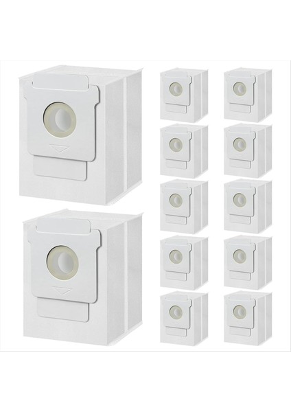 12PCS Irobot Roomba Için Yedek Vakum Torbaları I7, I7+, I3, I3+, I8, I8+, I4, I4+, I6, I6+, J7 Kir Bertırım Toz Torbaları (Yurt Dışından)