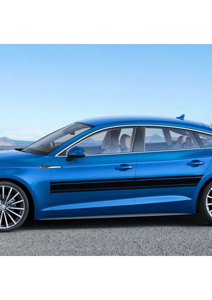 2pcs 72 Inç X3 Inç Diy Siyah Araba Gövdesi Vinil Yarış Şerit Pinstripe Çıkartma Yeni (Yurt Dışından) fırsatları