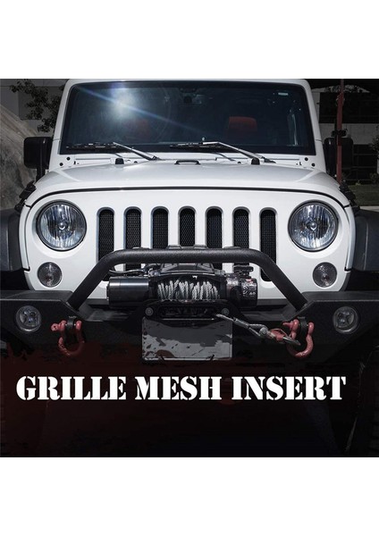 Jeep Wrangler Için Mesh Insert Jk 2007 2008 2009 2012 2011 2012 2012 2014 2015 Front Hood Grill Grille Izgara, Siyah (Yurt Dışından) indirimleri