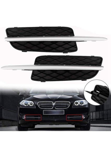 Araba Ön Tampon Alt Grille Kapak ve Krom Trim For-Bmw X5 E70 X6 E71 2007-2010 51117159593/51117168923 (Yurt Dışından) indirimleri