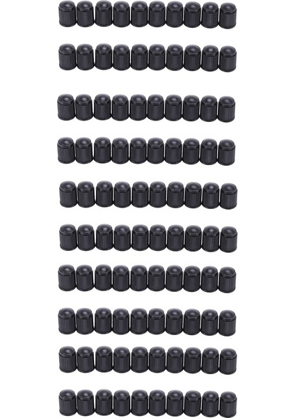 100PCS Plastik Bisiklet Bisiklet Valfi Toz Kapakları Araba Van Motosiklet Lastik Tüpleri Siyah (Yurt Dışından)