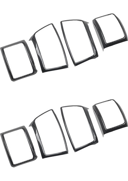 8x Karbon Fiber Merkezi Kontrol Gösterge Tablosu Hava Çıkışı Havalandırma Çerçevesi Ford Ranger / Everest 2015-2021 Aksesuarları Için (Yurt Dışından)