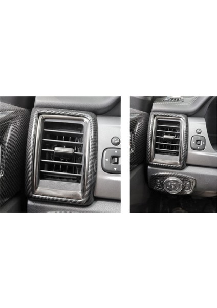 8x Karbon Fiber Merkezi Kontrol Gösterge Tablosu Hava Çıkışı Havalandırma Çerçevesi Ford Ranger / Everest 2015-2021 Aksesuarları Için (Yurt Dışından) fiyatları