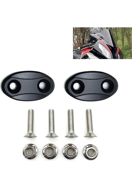 Bmw S1000RR Için Motosiklet Bloğu Kapalı Plaka Dikiz Ayna Deliği Kapağı 2009-2019 Yamaha R1 2007-2014 Aksesuarlar-Siyah (Yurt Dışından) modelleri