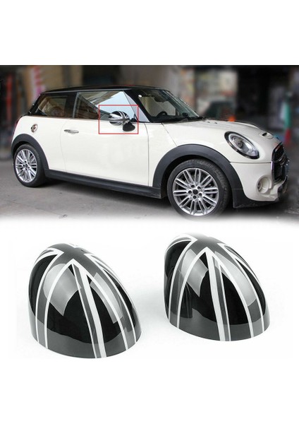 Mini Cooper Hardtop F54 F55 F56 F57 F60 Serisi Siyah ve Gri Ingiltere Bayrağı Için Araba Kapısı Yan Ayna Kapak Kapakları (Yurt Dışından) fiyatları