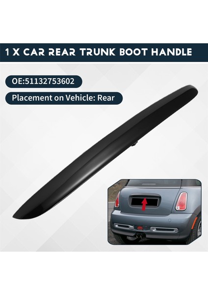 51132753602 Araba Arka Gövde Çizme Tutamak Mini R55 R56 R57 R57 R58 R59 R60 (Yurt Dışından) fırsatları