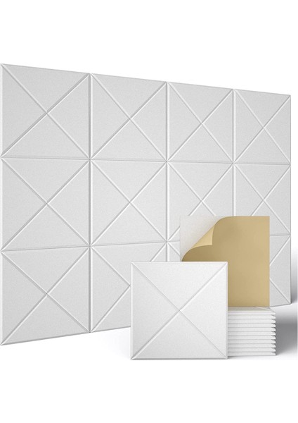 Akustik ve Duvar Dekoru Için 12 Paket Akustik Panel Ses Geçirmez Dolgu Eğimli Kenar Ses Emici Paneller (Yurt Dışından)