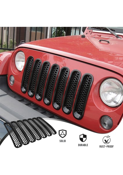 Petek Mesh Ön Izgara Ekleri 1997-2006 Jeep Wrangler Tj &amp; Unlimited - (7 Adet) (Yurt Dışından) indirimleri