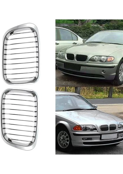 1 Çift Ön Tampon Izgarası 51138208489 51138208490 Bmw 3 Serisi E46 320I 323I 325I 328I 330I 4 Kapılı Sedan 1998-2001 (Yurt Dışından) modelleri