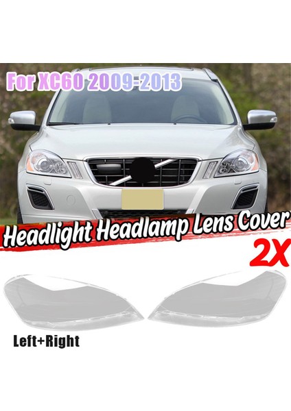 1paır Ön Far Lens Kabuk Lambası Gölge Volvo XC60 2009 Için Şeffaf Kapak (Yurt Dışından) fiyatları