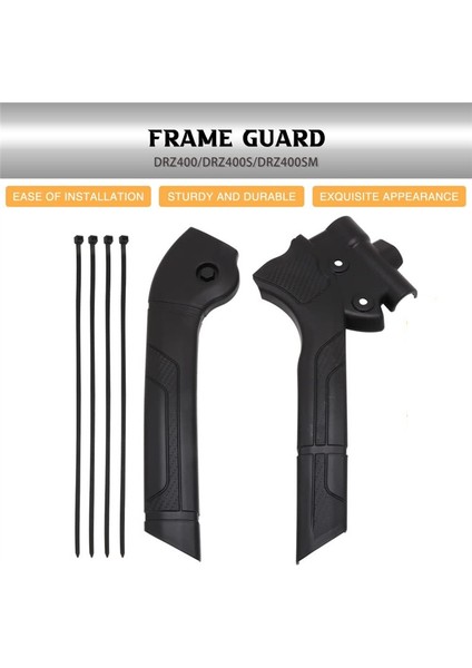 Suzuki DRZ400 DRZ400S Için Motosiklet Çerçeve Muhafızları Kapak Koruyucusu DRZ400SM Drz 400 400S 400SM, Siyah (Yurt Dışından) modelleri