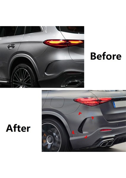 Mercedes Benz Glc Sınıf X254 Amg Hat 2023 2024 Arka Tampon Trim Dudak Spoiler Fender Canards Finler, Siyah (Yurt Dışından) modelleri