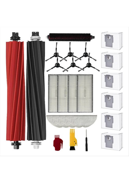 Roborock S8 Pro Uitra Yedek Parçaları Için Aksesuarlar Robot Elektrikli Süpürge Toz Torbaları ile Aksesuar Seti Ana Fırçalar (Yurt Dışından)