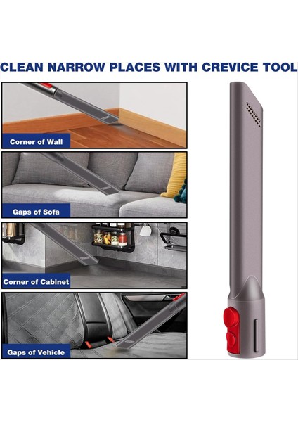 Dyson V7 V7 V8 V11 V12 V12 V15 Vakum Eki Için Kurutucu Havalandırma Temizleyici Kiti ve Crevice Aracı Derin Lint Adaptörünü Çıkarır (Yurt Dışından) modelleri