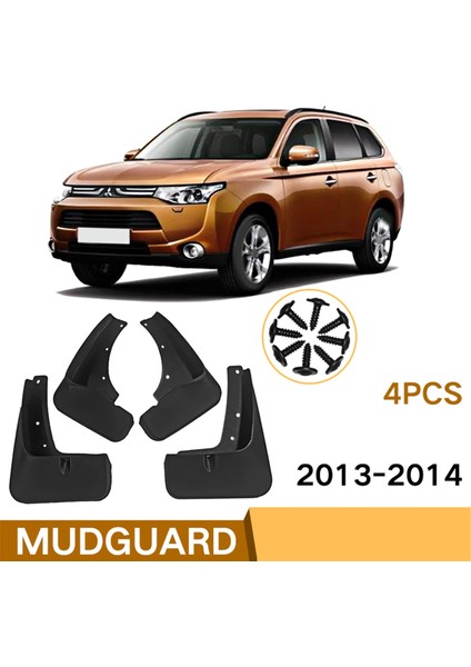 Araba Ön Arka Çamurluk Çamurlar Çamur Fleps Mitsubishi Outlander Için Guard Sıçrama Flep 2013 2014 (Yurt Dışından) fırsatları