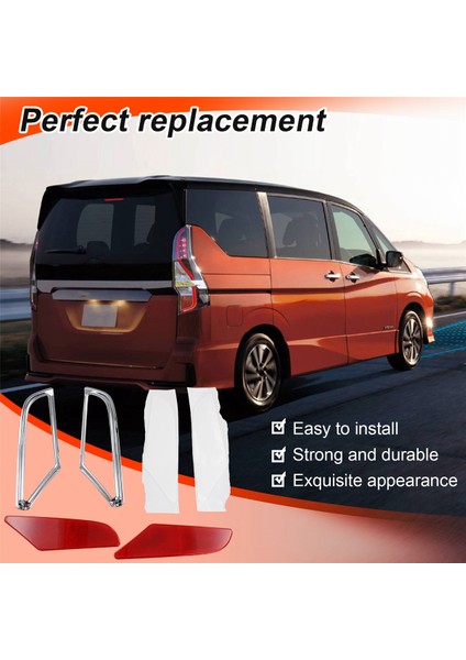 Nissan Serena Için C27 2017-2020 Araba Arka Tampon Sis Lambası Işık Uyarı Güvenli Refektör Panel Trim (Yurt Dışından) indirimleri