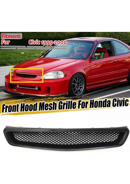 Honda Için Honda Için 2x Araba Ön Kapak Örtü Tampon Yarışı Grille Honda Civic Ek Cx Dx Ex Hx Lx Tip R 1999-2000 (Yurt Dışından) fiyatları