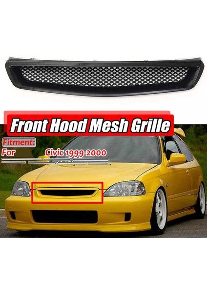 Honda Için Honda Için 2x Araba Ön Kapak Örtü Tampon Yarışı Grille Honda Civic Ek Cx Dx Ex Hx Lx Tip R 1999-2000 (Yurt Dışından) fırsatları