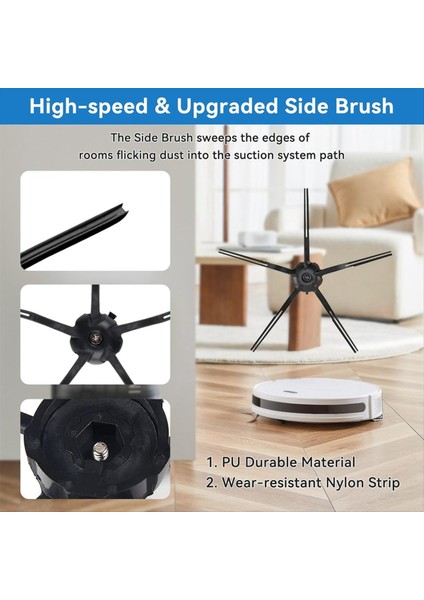 Xiaomi Roborock S7, S7+, S7 Maxv, S7 Maxv Plus, S7 Maxv Ultra, T7, T7S, T7S Artı Ana Yan Fırça Hepa Filtreleri Yedek Parçaları (Yurt Dışından) indirimleri