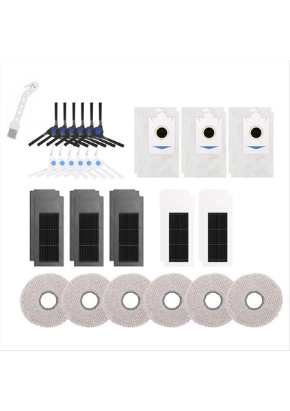 Ecovacs Deebot X2 / X2 Omnı / X2 Pro / DEX86 Yan Fırça Mop Bezi Hepa Filtre Torbaları Yedek Parçalar Aksesuarları (Yurt Dışından)