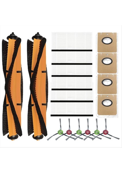 18PCS Ionvac Smartclean V4 Kendini Boşaltma Robot Vakum Süpürücü Ana Yan Fırçalar Filtre Toz Torbaları (Yurt Dışından)