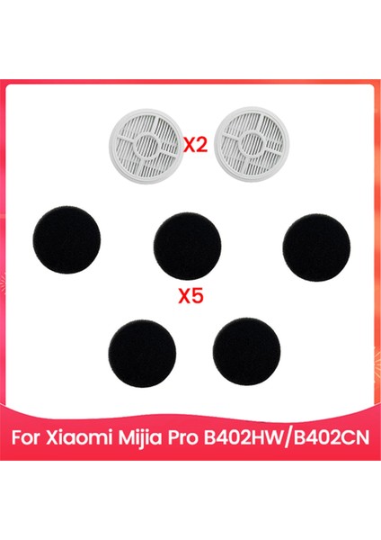 Xiaomi Mijia Pro B402HW Için 7 Pcs Filtre ve Sünger Kiti B402CN Akar Kaldırma Vakum Süpürge Aksesuarları (Yurt Dışından)