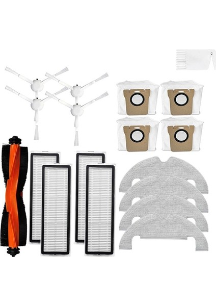 Xiaomi Robot Vakum X10 Aksesuarlar Ana Yan Fırça Hepa Filtre Mop Bez Toz Torbası Yedek Yedek Parçalar (Yurt Dışından)