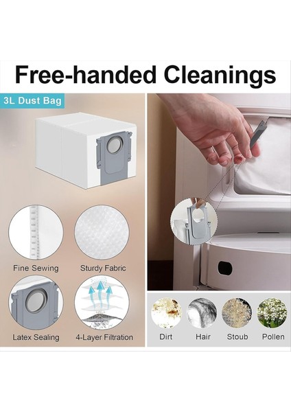 Roborock Q Revo Robot Için Robot Vakum Süpürge Ana Yan Fırça Hepa Filtre Mop Kumaş Toz Torbaları Yedek Parçalar (Yurt Dışından) fırsatları