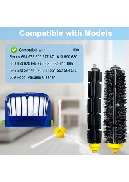 Irobot Roomba Için Yedek Parça Kiti 600 Serisi -595 610 614 620 630 650 660 665 Süpürücü (Yurt Dışından) fiyatları