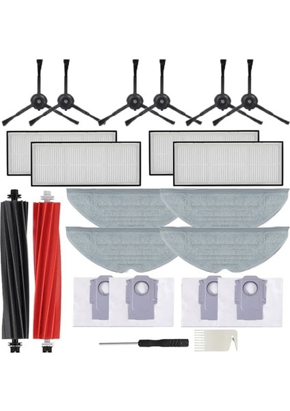 Roborock S8 S8 Plus S8+ S8 Pro Ultra G20 Vakum Süpürge Parçaları Için Ana Fırça Yan Fırça Filtresi Mop Toz Torbası (Yurt Dışından)