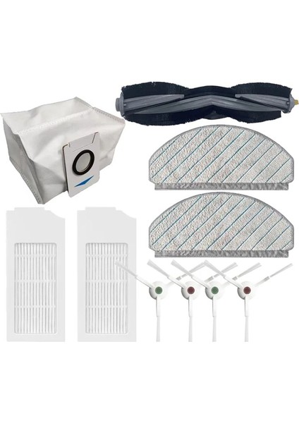Ecovacs Deebot T10/T10 Plus Robot Vacuma Seğriçi Ana Sadece Fırça Toz Torbası Hepa Filtre Mop Bez Yedek Parçaları (Yurt Dışından)