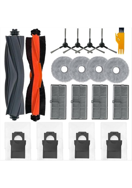 Dreame X30 ULTRA/L30 ULTRA/X30 Pro ULTRA/X30 Pro Artı Elektrikli Süpürge Için Yedek Seti, Ana Fırçalar Filtreler Toz Torbaları (Yurt Dışından)