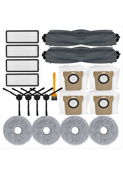 Dreame Bot L20 Ultra L30 ULTRA/X20 Pro Ana Fırça Yan Fırça Mop Bezi Hepa Filtre Toz Torbaları Yedek Parçalar (Yurt Dışından)