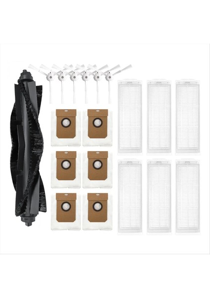 Viomi Alpha 3 Pro / VXVC26 Robot Vakum Süpürge Silindir Yan Fırçası Hepa Filtre Toz Çantası Yedek Parçalar (Yurt Dışından)