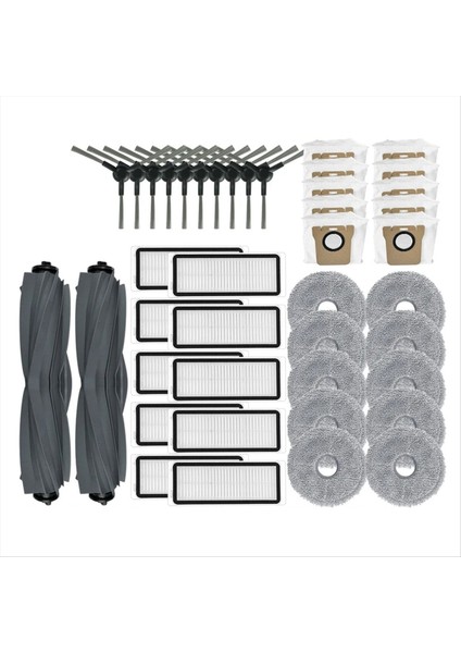 Dreame Bot L30 Ultra Ana Yan Fırça Mop Bez Toz Torbası Hepa Filtre Yedek Parça Aksesuarları (Yurt Dışından)