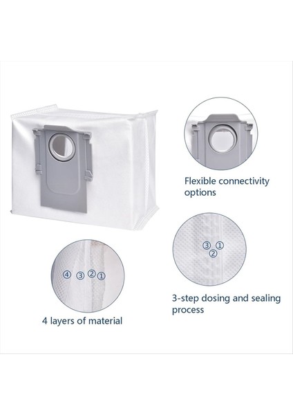 Roborock S8 Pro Uitra Için Robot Vakum Süpürücü Ana Yan Fırçalar Hepa Filtre Mop Bez Tuz Torbaları Yedek Parçalar (Yurt Dışından) fiyatları