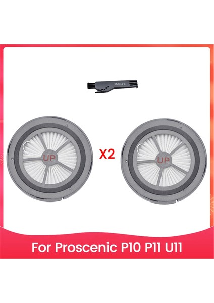 3pcs Filtre ve Fırça Proscenic Için Uyum P10 P10 P11 U11 Kablosuz Kablosuz Vakum Süpürge Yedek Yedek Parçalar (Yurt Dışından)