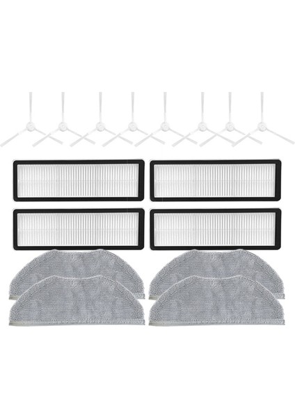 Mop Kumaş Yan Fırçası Hepa Filtre Xiaomi Robot Vakum S10T STFCR01SZ Yürüyüş Önleme Süpürme ve Moping (Yurt Dışından)